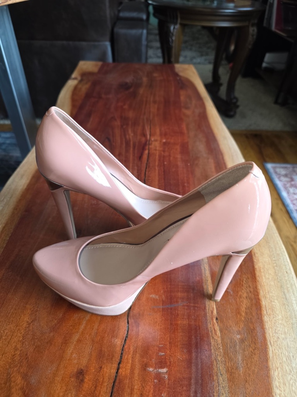 Jessica Simpson Glossy Blush Patent Stiletto Pumps